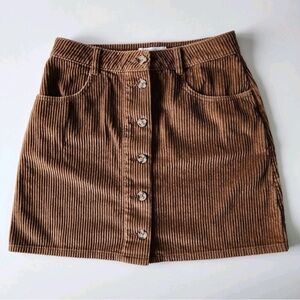Reitmans Brown Corduroy Mini Skirt